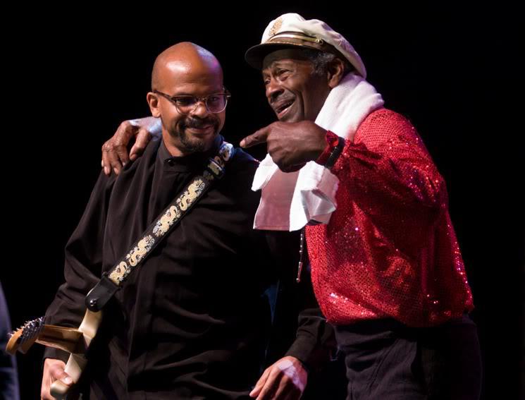 Chuck Berry y su hijo CB II en Tenerife 2008