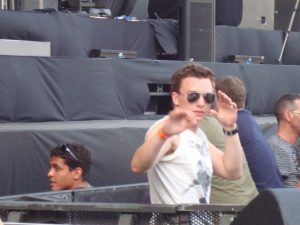 Eddie Johanson con Bruce Springsteen en su concierto de Las Palmas de Gran Canaria, 15 de mayo de 2012