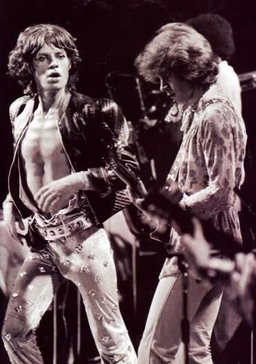 Mick Taylor junto a Mick Jagger en 1973