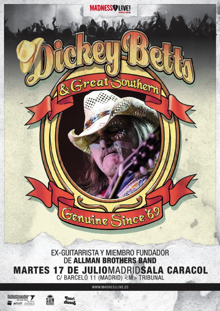 Dickey Betts & Great Southern Sala Caracol Madrid 17 julio 2012