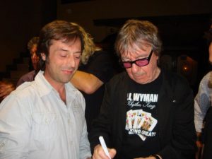 Jordi Güell y Bill Wyman de The Rolling Stones en un reciente concierto en Barcelona, Luz de Gas 16 junio 2012