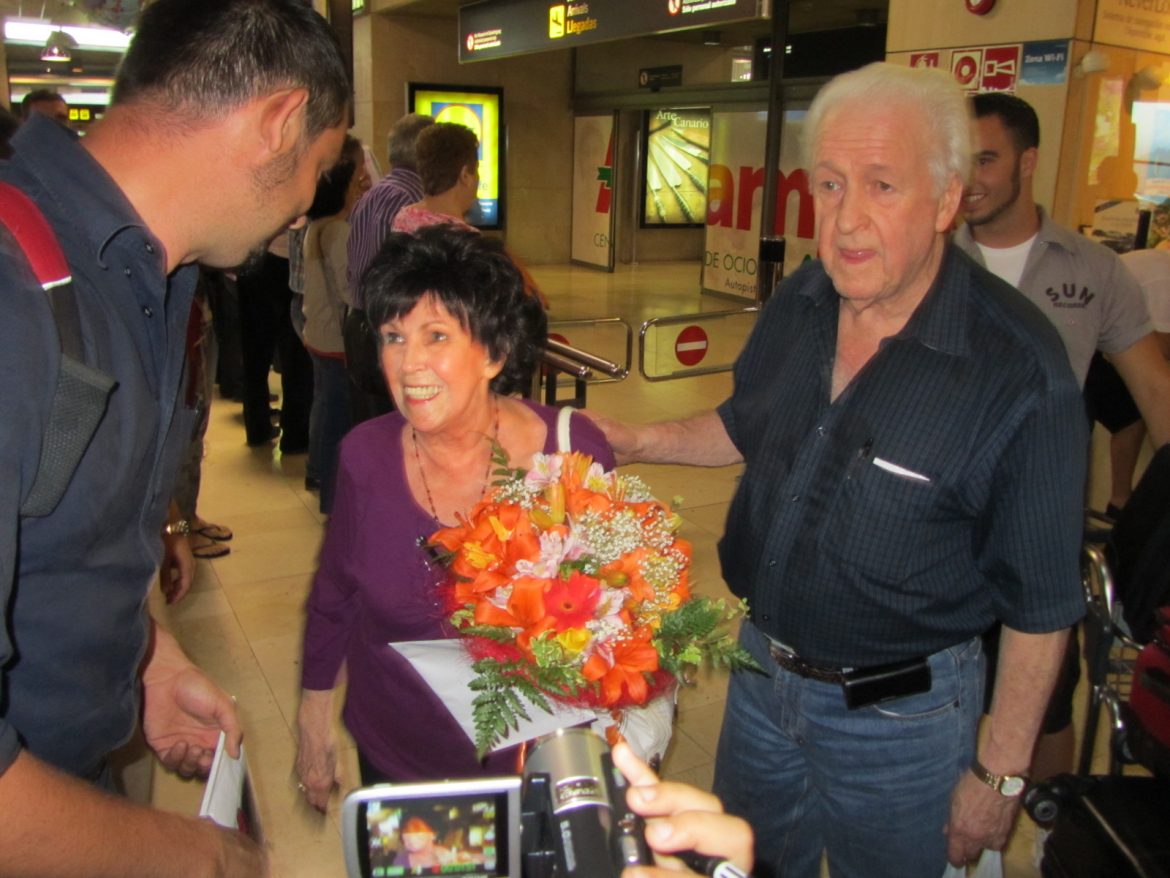 Wanda Jackson y Wendell Goodman llegan a Tenerife 7 de julio de 2012