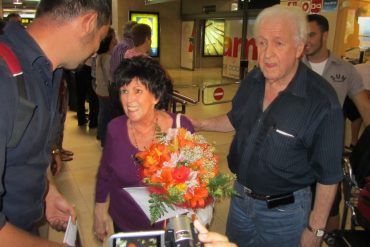 Wanda Jackson y Wendell Goodman llegan a Tenerife 7 de julio de 2012