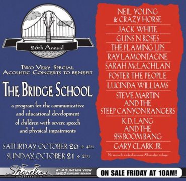 "Annual Bridge School Benefit Concert" el 20 y 21 de octubre de 2012
