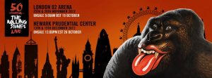 The Rolling Stones 50 counting Live London O2 Arena 15 y 26 de Noviembre y Newark, New Jersey, Newark Prudential Center 13 y 15 de diciembre