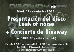 Dieaway en concierto para presentar su nuevo disco "Leak of Noise" 2012