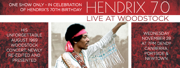 Hendrix 70 Live At Woodstock 2012 nuevo film documental de Jimi Hendrix