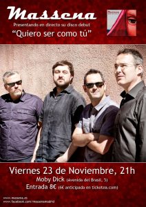 Massena "Quiero ser como tu", nuevo disco y presentación en Madrid 23 noviembre 2012