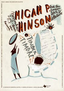 Micah P. Hinson & The Junior Arts Collective gira española presentando Micah P. Hinson and The Lonsome. Diseño del cartel Coqué Azcona 2012