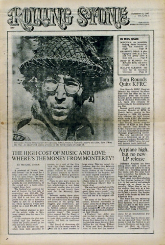 Rolling Stone magazine celebra el 45 aniversario de su primera portada con John Lennon
