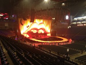 The Rolling Stones escenario Mark Fisher O2 London Arena, 25 noviembre 2012.