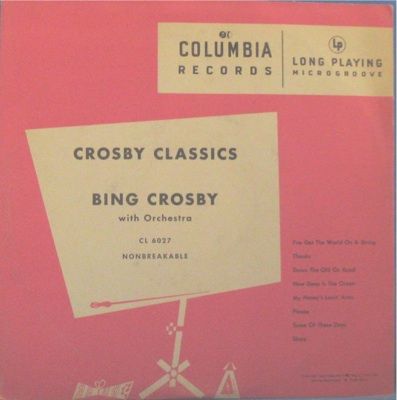 Howard H. Scott primeros LP de 33 rpm de musica popular de la historia Bing Crosby 1948