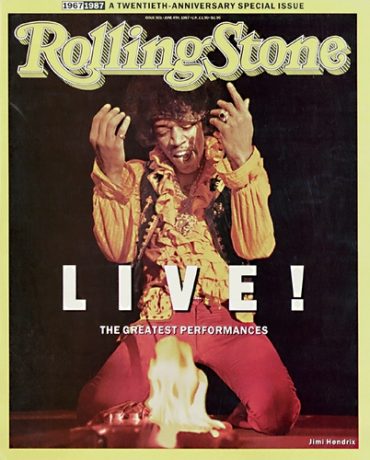 Jimi Hendrix: Foto de Ed Careff ocupando la portada de la revista musical