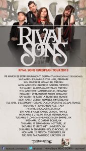 Rival Sons "Head Down" gira europea 2013