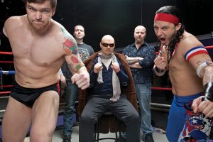 Billy Corgan promocionando Wrestling y muebles, Walter E Smithe