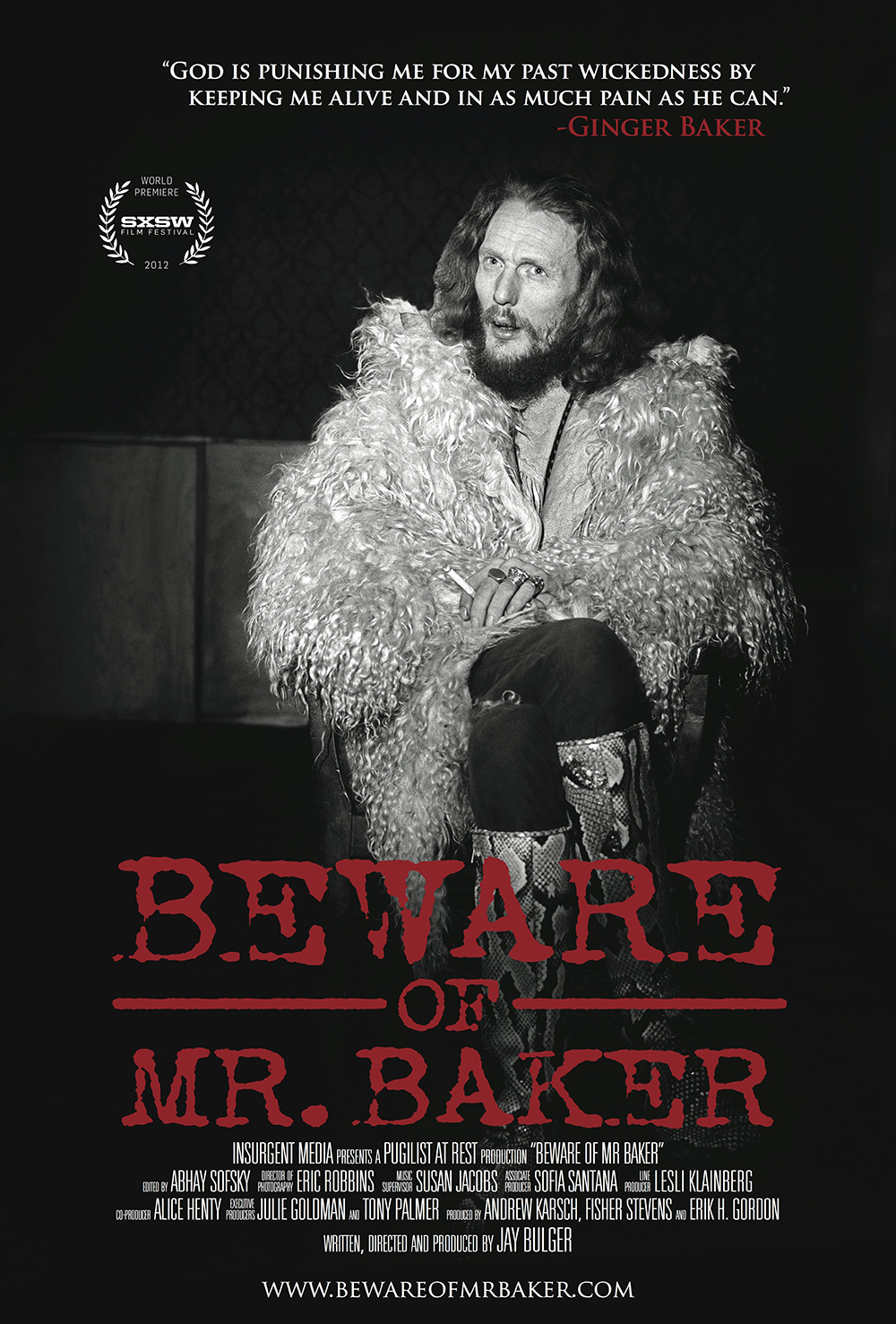 Beware of Mr. Baker, film documental sobre el batería de Cream, Blind Faith o BBB, Ginger Baker