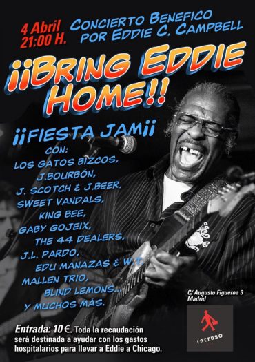 Eddie C. Campbell concierto benéfico en Madrid 4 abril 2013