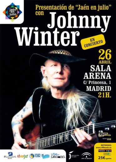 Johnny Winter gira española Jaen en Julio 2013