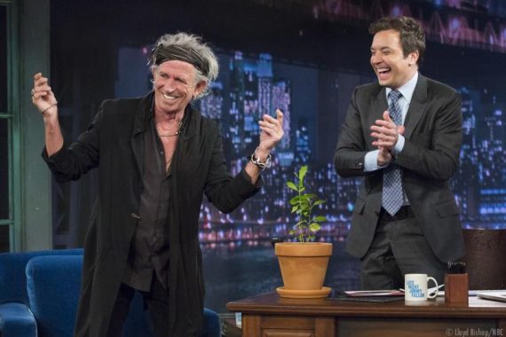 Keith Richards con Jimmy Fallon y Bill Wyman rechaza ir de gira con The Rolling Stones