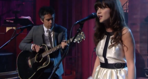 She & Him presentando Volume 3 en el show de David Letterman