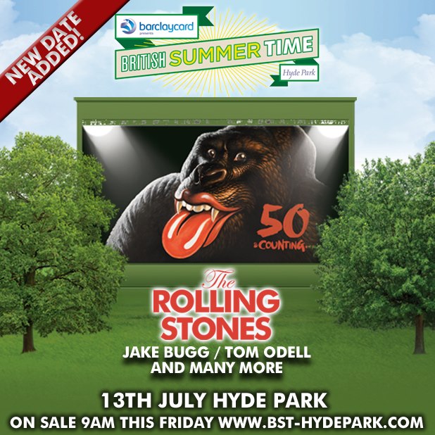 The Rolling Stones añaden un segundo concierto en el Hyde Park de Londres el 13 de julio