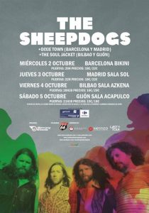 The Sheepdogs gira española junto a The Soul Jacket y Dixie Town
