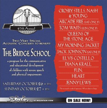 The 27th Annual Bridge School Benefit Concert con CSN&Y, Tom Waits o My Morning Jacket entre otros