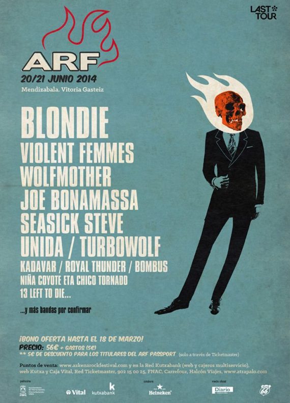 Azkena Rock Festival 2014 Seasick Steve, Violent Femmes, Blondie, Wolfmother y Kadavar, primeros nombres