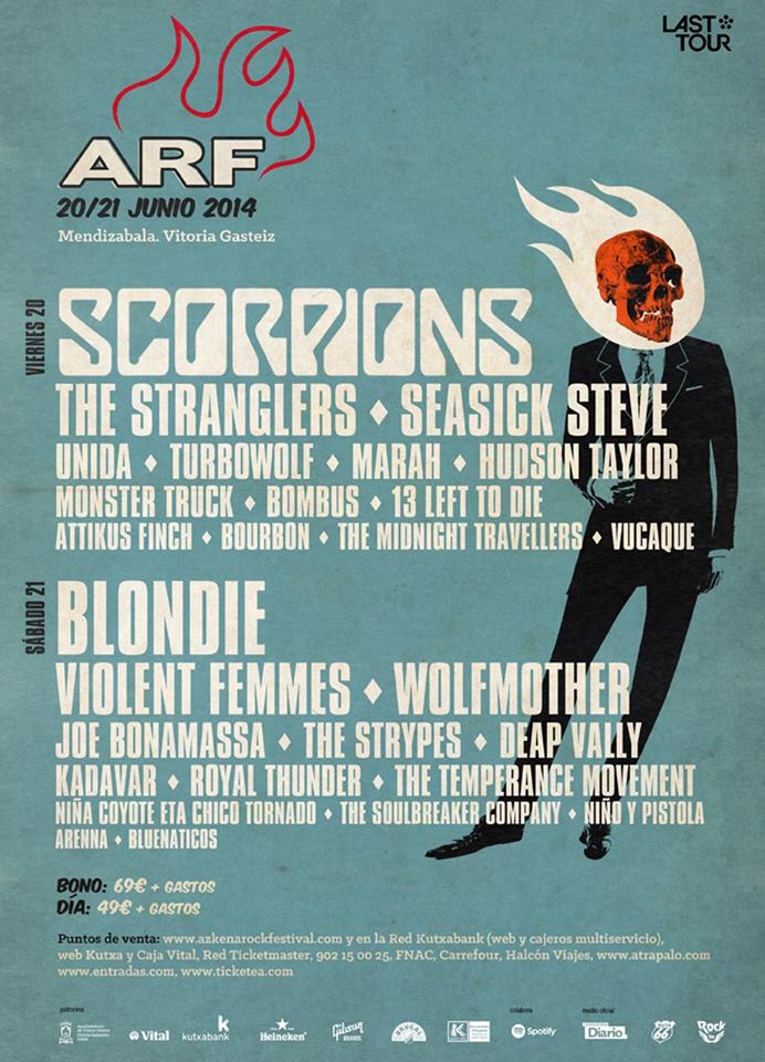 Azkena Rock Festival 2014 cierra su cartel con The Stranglers, Marah y The Temperance Movement