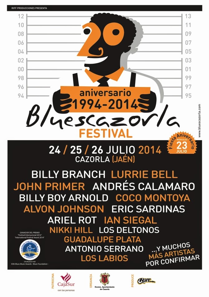 20º aniversario del Bluescazorla Festival y premio al mejor festival internacional de Blues