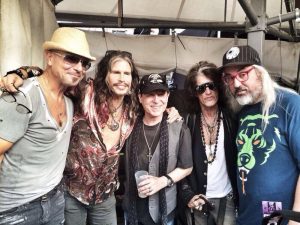 Componentes de Aerosmith y Scorpions en el concierto de los Stones en Berlín