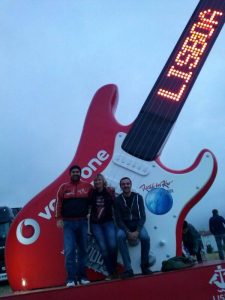 Cruz, Marta y Lorenzo en Lisboa Rock in Rio