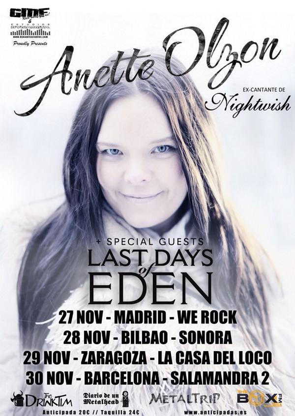 Anette Olzon cantante de Nightwish publica su primer disco en solitario y anuncia gira española