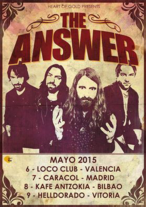 The Answer gira española en mayo 2015