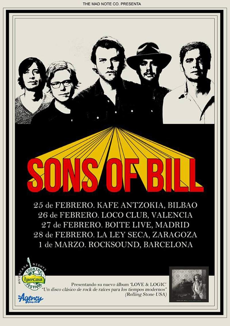 Sons of Bill y su gira española para presentar Love and Logic