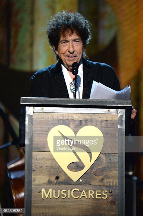 onstage at the 25th anniversary MusiCares 2015 Person Of The Year Gala honoring Bob Dylan at the Los Angeles Convention Center on February 6, 2015 in Los Angeles, California. The annual benefit raises critical funds for MusiCares' Emergency Financial Assistance and Addiction Recovery programs. For more information visit musicares.org.