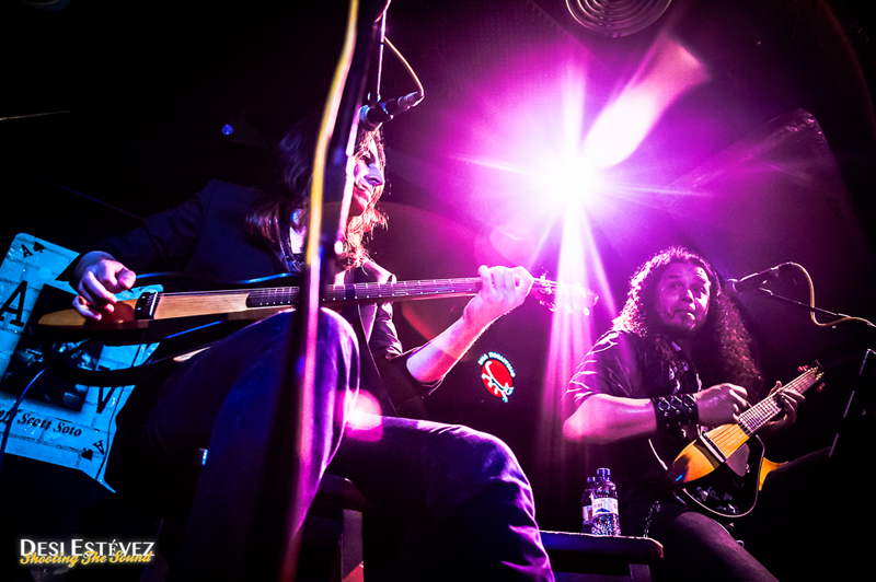 Jeff Scott Soto, Terry Ilous  y Jorge Salán en Barcelona Monasterio