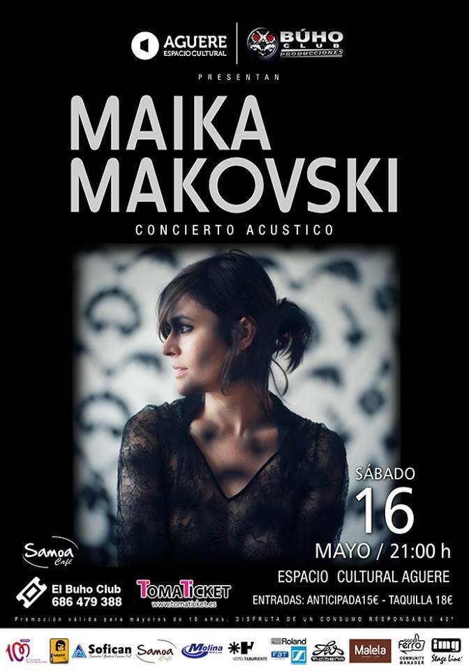 Maika Makovsky de gira en las Islas Canarias Maika Makovsky de gira en las Islas Canarias