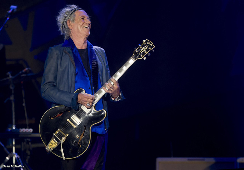 5/23/2015 San Diego, Ca. | The Rolling Stones begin their US Tour Sunday night at Petco Park downtown. Keith Richards, lead guitarist gets lays down the bands iconic riffs for a sold out crowd.  | Photo Sean M. Haffey
