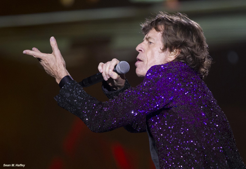 5/23/2015 San Diego, Ca. | The Rolling Stones begin their US Tour Sunday night at Petco Park downtown.  Mick Jagger, The Rolling Stones frontman and lead singer rocks Petco Park.| Photo Sean M. Haffey