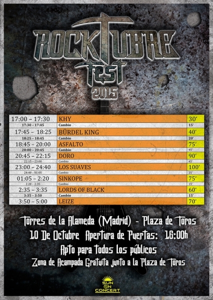 rocktubre fest horarios