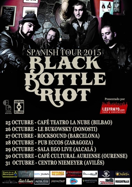 Entrevista a Black Bottle Riot que están de gira en España presentando su nuevo disco III Indigo Blues