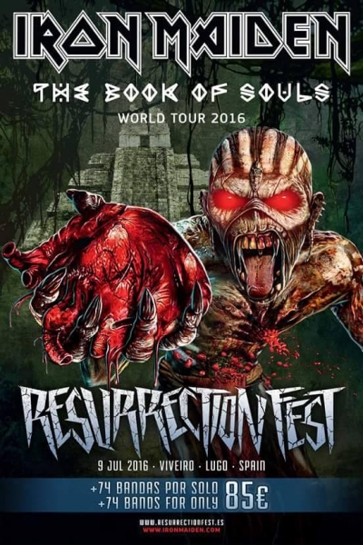 Iron Maiden actuarán en el Recurrection Festival, Madrid y Rock Fest Barcelona en julio de 2016