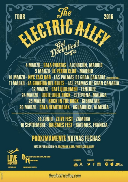 The Electric Alley anuncian gira española Get Electrified! 2016