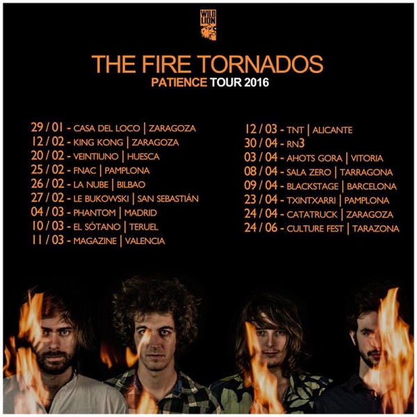 The Fire Tornados gira de presentación de su nuevo disco Patiente 2016