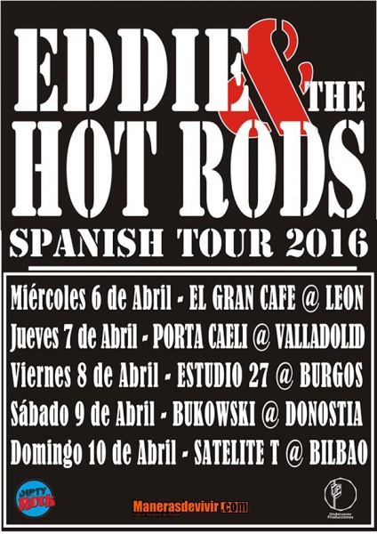 Eddie & The Hot Rods anuncian gira española 40 aniversario en abril 2016