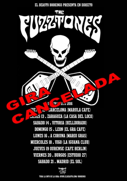 The Fuzztones gira cancelada 2016