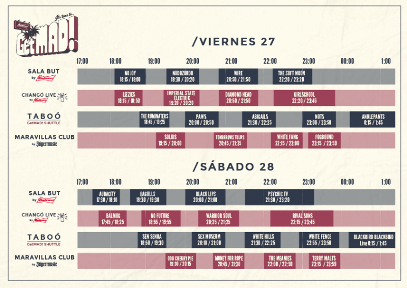 GetMad Festival horarios 2016