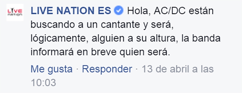 ACDC sin Brian Johnson en Sevilla