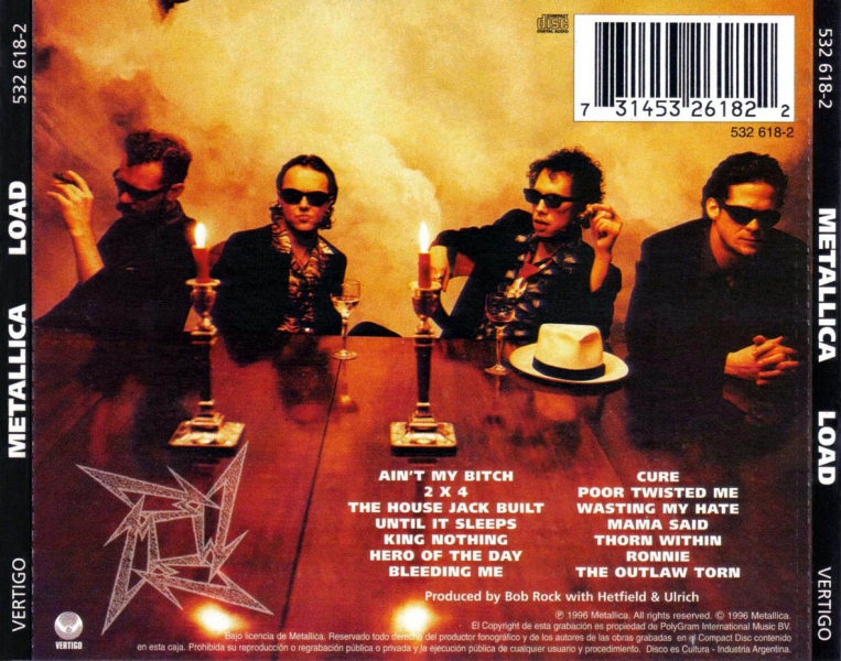 Metallica - Load - Trasera Metallica - Load - Trasera